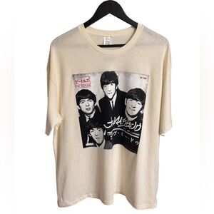 NWT The Beatles Cream T-Shirt with Black Logo